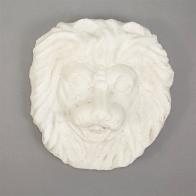 Lot 333 - Stone Lion's Head 11 Inches square.