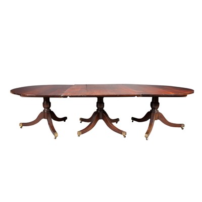Lot 235 - George III Style Mahogany Triple Pedestal...