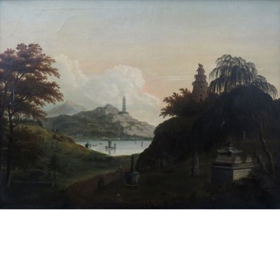 Lot 114 - Chinese School 19th Century Landscape with an...