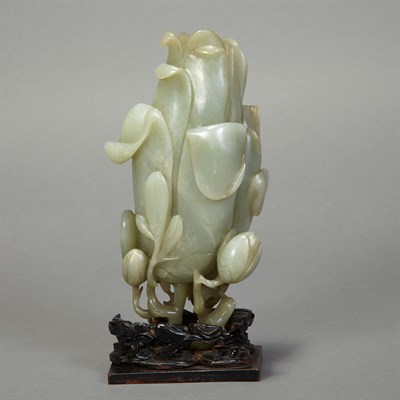 Lot 96 - Chinese Celadon Jade Vase 19th Century The...