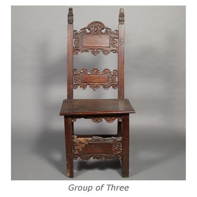Lot 168 - Group of Three Italian Baroque Walnut Side...