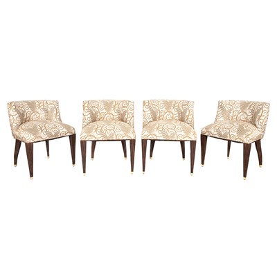 Lot 224 - Set of Eight Art Deco Style Dining Chairs 20th...