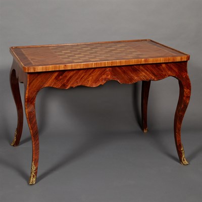 Lot 394 - Louis XV Tulipwood Tric Trac Games Table Third...