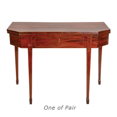 Lot 551 - Pair of George III Scottish Inlaid Mahogany...