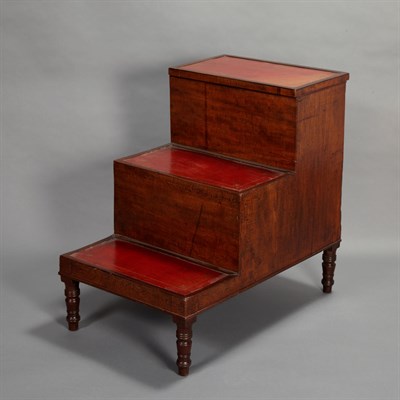 Lot 244 - Regency Mahogany Bedsteps Early 19th century...