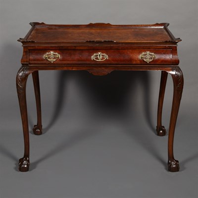 Lot 214 - Dutch Rococo Style Mahogany Tea Table The tray...