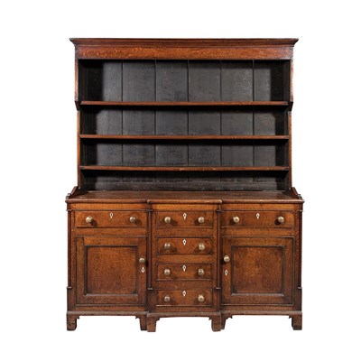 Lot 322 - Welsh Oak Dresser Circa 1800 In two parts, the...
