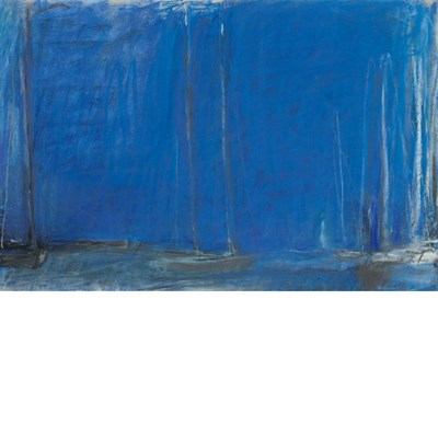 Lot 63 - Wolf Kahn American, b. 1927 Boats in a Harbor...