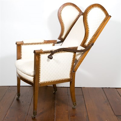 Lot 462 - Empire Mahogany Reclining Wing Chair Early...