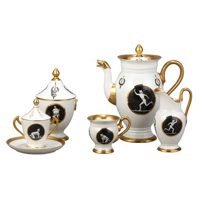 Lot 263 - French Porcelain Coffee Service Comprising a...