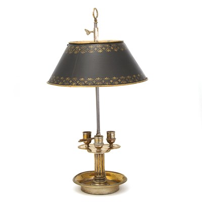 Lot 459 - Pair of Louis XVI Style Bouillotte lamps Each...