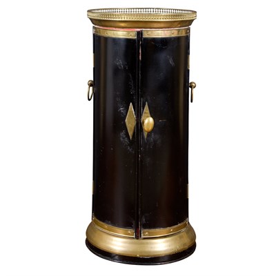 Lot 479 - French Brass Mounted Painted Metal Pot Table...