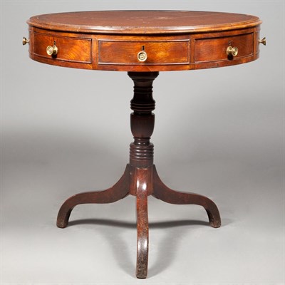 Lot 590 - Regency Mahogany Drum Table Early 19th century...