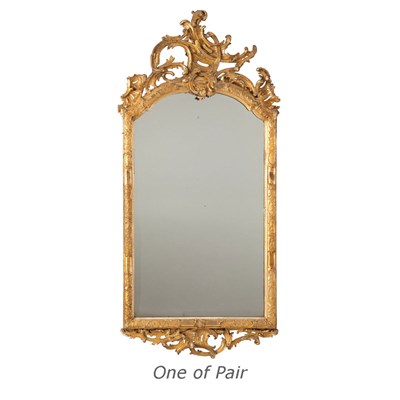 Lot 377 - Pair of Continental Rococo Gilt-Wood and...