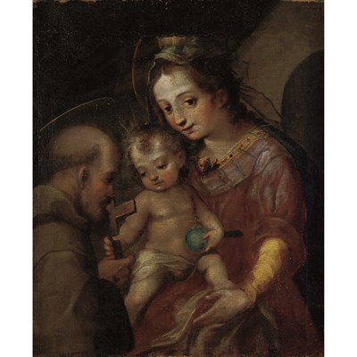 Lot 28 - Central Italian School 17th Century Madonna...