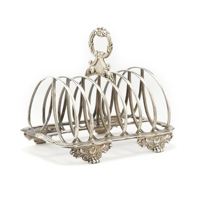 Lot 604 - Victorian Silver Letter Rack Mid 19th century...