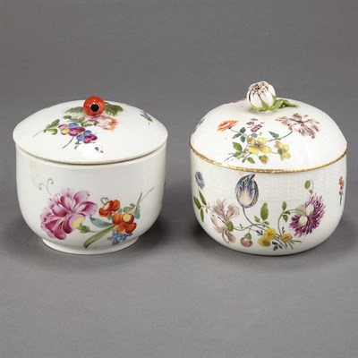 Lot 608 - Two Porcelain Covered Bowls Diameter of larger...