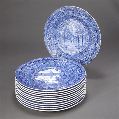 Lot 618 - Set of Twelve Wedgwood Blue and White...