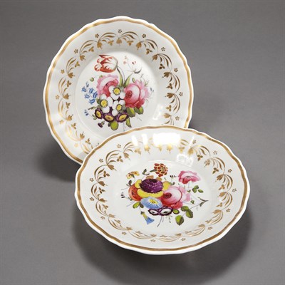 Lot 655 - Pair of Old Paris Painted Porcelain Plates...