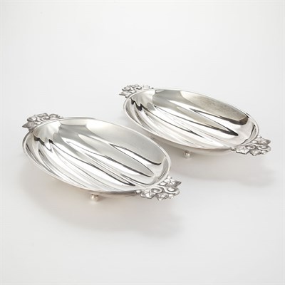 Lot 670 - Pair of Sterling Silver Footed Dishes Retailed...