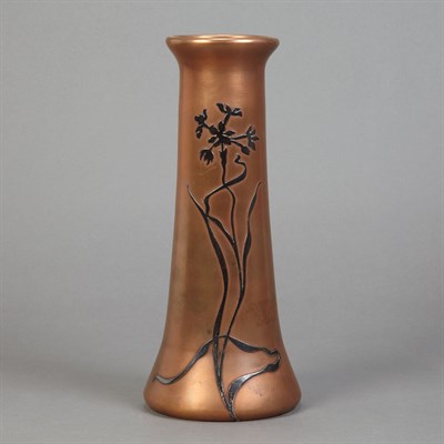 Lot 691 - Art nouveau Style Silver and Bronze Vase...