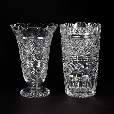 Lot 692 - Two Waterford Glass Vases Height of taller 10...