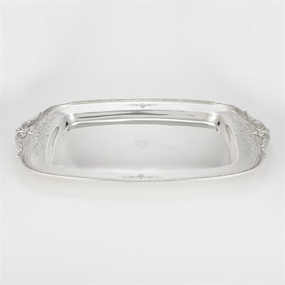 Lot 702 - Sterling Silver Tray Length 19 1/4 inches,...