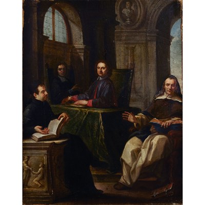 Lot 85 - Attributed to Pierleone Ghezzi Four Prelates...