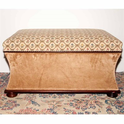 Lot 162 - Upholstered Mahogany Storage Bench Height 20...