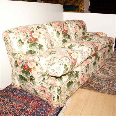 Lot 168 - Upholstered Three-Seat Sofa Length 7 feet 4...