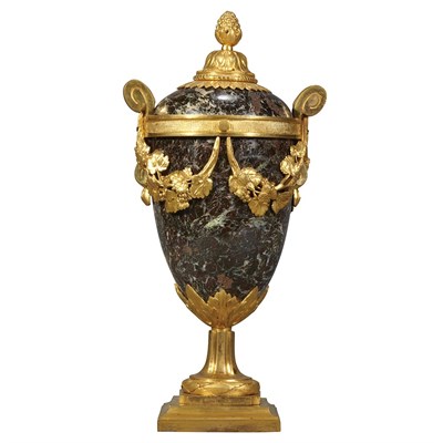 Lot 403 - Pair of Louis XVI Gilt-Bronze Mounted Marble...
