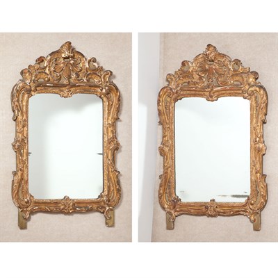 Lot 213 - Pair of Louis XV Style Painted and Parcel Gilt...
