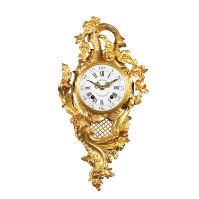 Lot 393 - Louis XV Gilt-Bronze Cartel Clock Third...