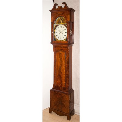 Lot 390 - George III Mahogany Tall Case Clock Dial...