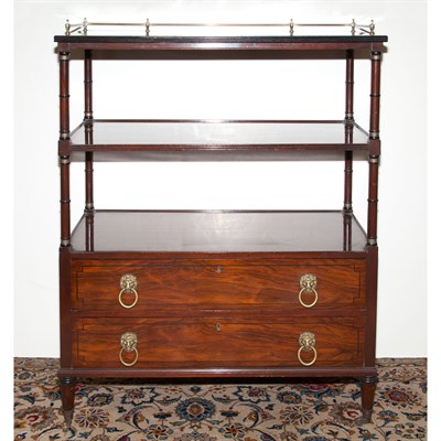 Lot 399 - Regency Style Mahogany Etagere Height 46...