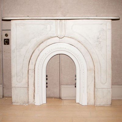 Lot 413 - White Marble Fireplace Surround Height 47 1/2...
