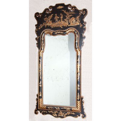 Lot 417 - George II Style Chinoiserie Decorated Black...