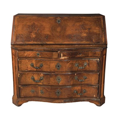 Lot 172 - Italian Molded Walnut and Beechwood Slant...