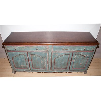 Lot 488 - French Provincial Style Painted Wood Buffet...