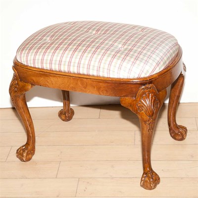Lot 493 - Pair of George II Style Walnut Stools Height...