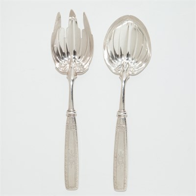 Lot 719 - Pair of Tiffany & Co. Sterling Silver Serving...
