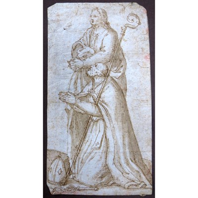 Lot 2 - Follower of Martin Schongauer St. Boniface...