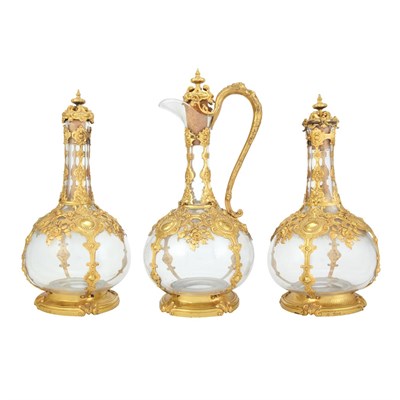 Lot 238 - Pair of Victorian Silver Gilt Mounted Glass...