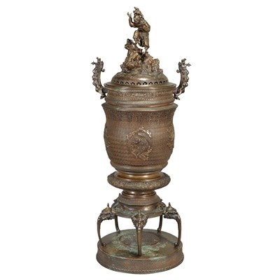 Lot 16 - Japanese Bronze Incense Burner Late Meiji/...