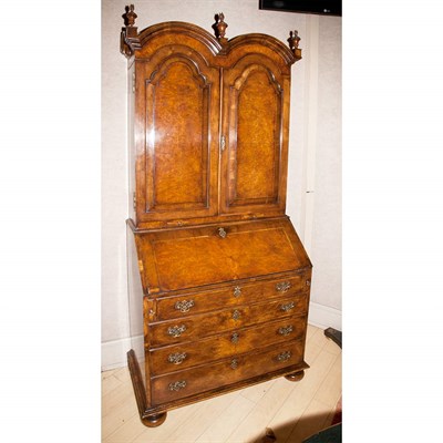Lot 158A - George II Style Burl-Wood Secretary Bookcase...