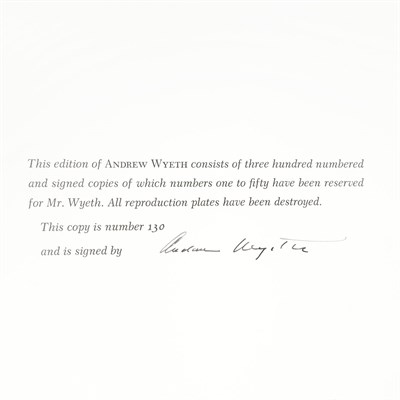 Lot 251 - [WYETH, ANDREW] MERYMAN, RICHARD. Andrew Wyeth....