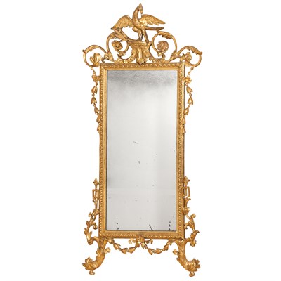 Lot 163 - Italian Neoclassical Giltwood Pier Mirror...