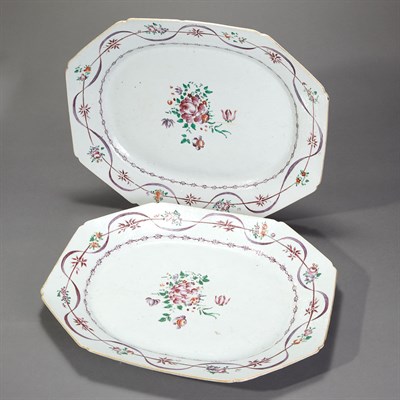 Lot 430 - Pair of Chinese Famille Rose Porcelain...