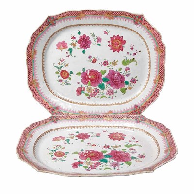 Lot 425 - Pair of Chinese Export Famille Rose Porcelain...