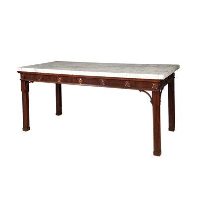 Lot 531 - George III Marble Top Mahogany Side Table Last...
